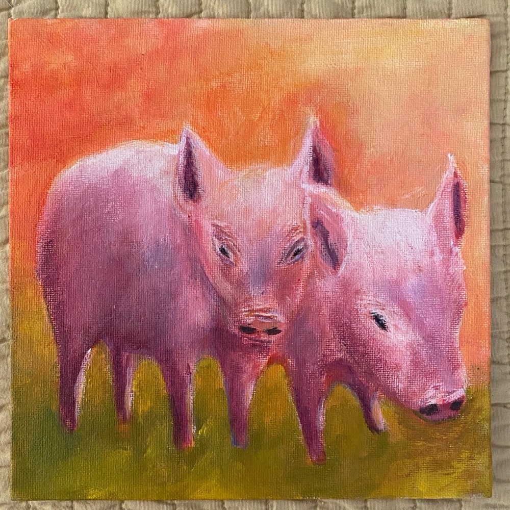 Original Acrylic Painting Rise And Shine 8x8 Original By Me